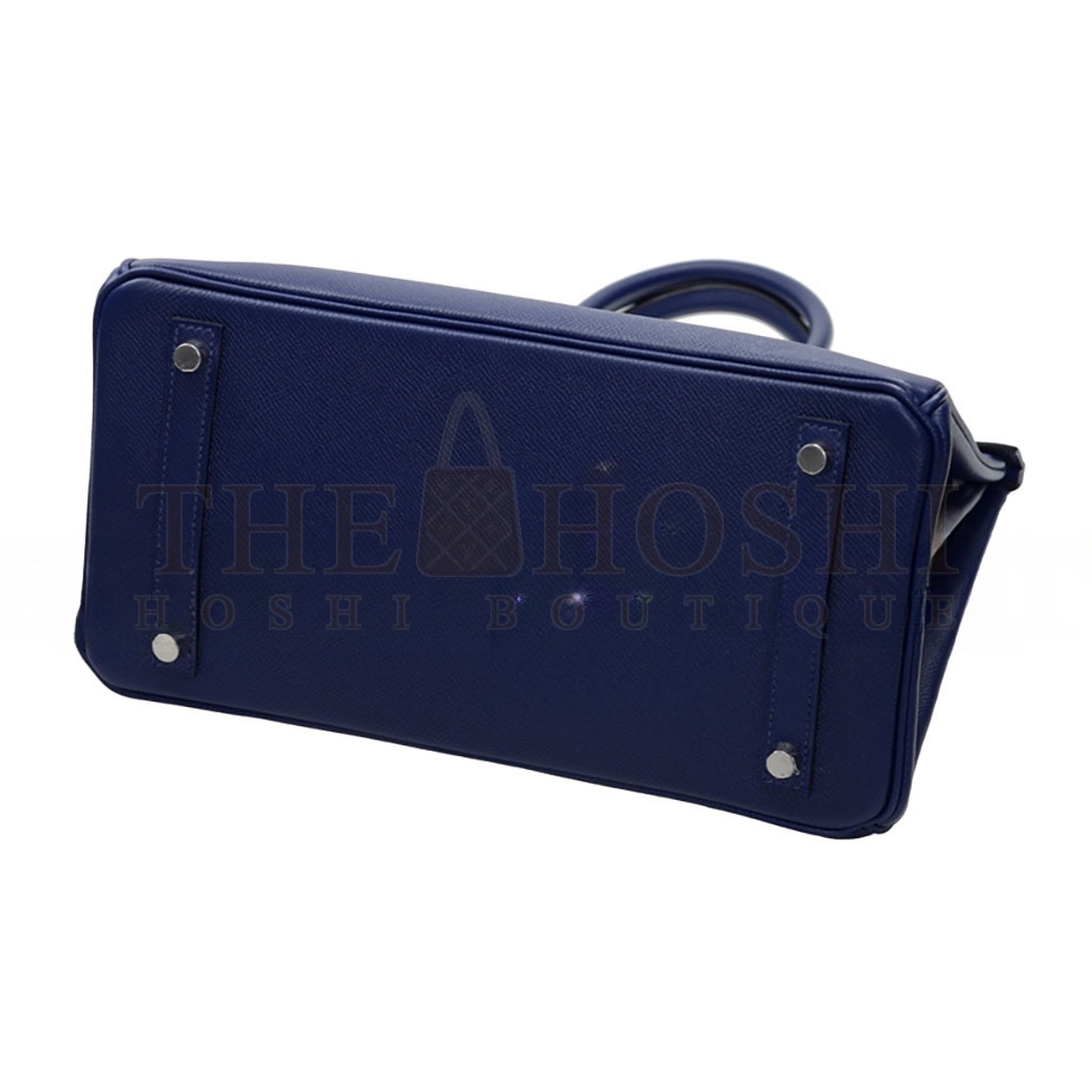 H**me5 BIRKIN 30 TOGO LEATHER ROYAL BLUE SILVER BUCKLE BK3073EPSS (30*23*15cm) Master Quality